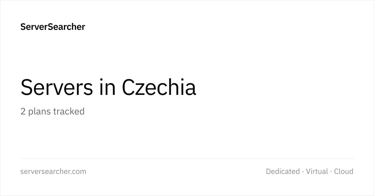 Cloud, Virtual and Dedicated Servers in Czechia | ServerSearcher